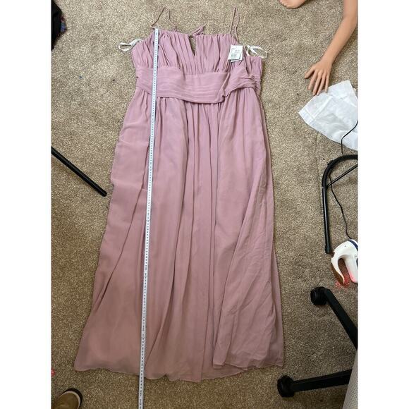 CELEBRATE DB STUDIO chiffon gathered bodice dress bridesmaid NEW SZ 22 Quartz - Picture 8 of 13